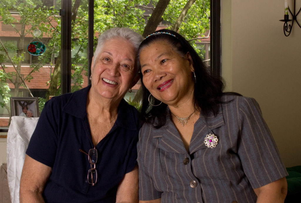 photo of two women smiling