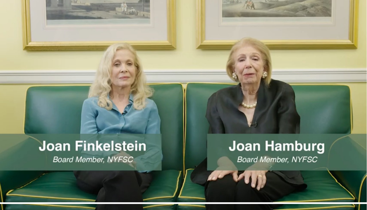 NYFSC Board Members Joan Finkelstein and Joan Hamburg